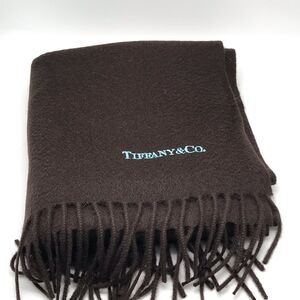 NWOT TIFFANY & CO. OVERSIZED BROWN SCARF WITH FRINGES